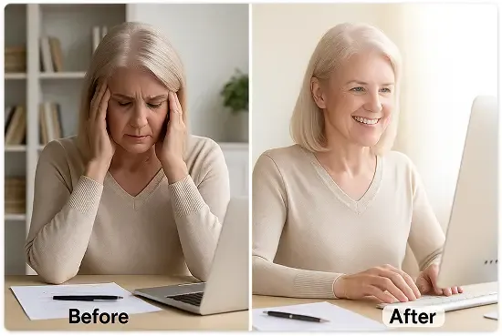 clear supplement before after results